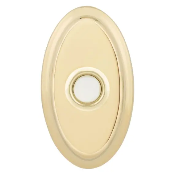 Baldwin 4861003 Oval Bell Button Lifetime Brass Finish