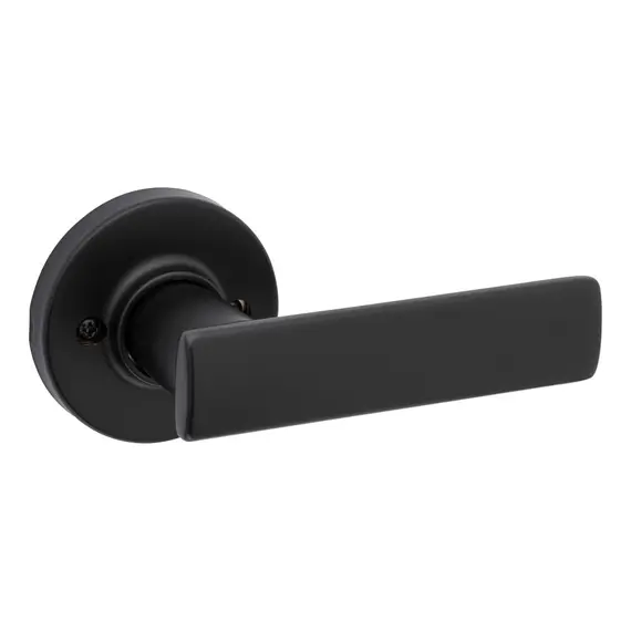 Kwikset 488BRNLRDT-514 Breton Lever Half Dummy with Round Rose Matte Black Finish