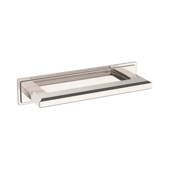 Baldwin 4940055 4" Center to Center Transitional Cabinet Back Plate Lifetime Bright Nickel Finish