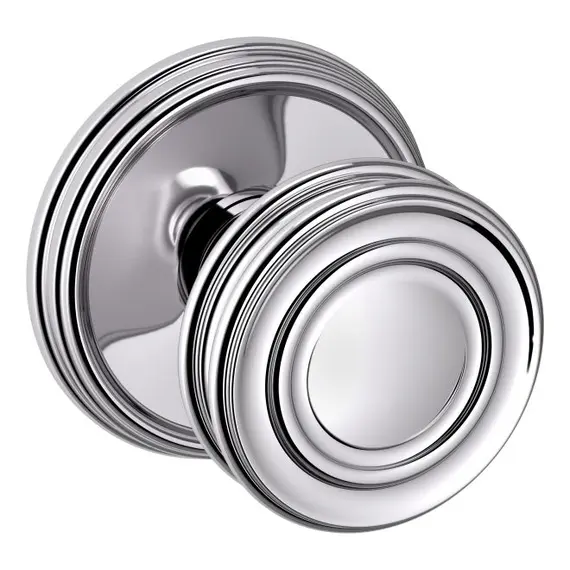 Baldwin 5066260IDM Preconfigured 5066 Knob with 5078 Rose Half Dummy Lock Bright Chrome Finish