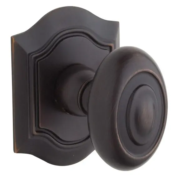 Baldwin 5077112PASS Preconfigured 5077 Bethpage Knob with R027 Bethpage Rose Passage Lock with 2-3/8" Backset and Full Lip Strike Venetian Bronze Finish