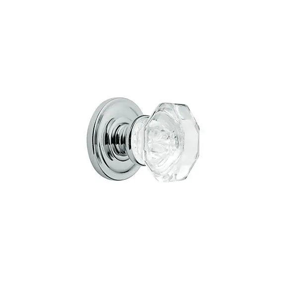 Baldwin 5080260IMR Single 5080 Knob Less Rose Bright Chrome Finish