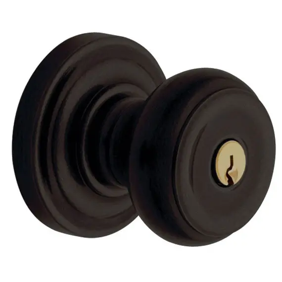 Baldwin 5210102ENTR 5210 Colonial Knob Emergency Egress Keyed Entry Oil Rubbed Bronze Finish