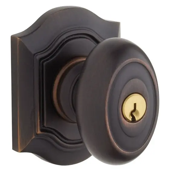 Baldwin 5239112ENTR 5239 Bethpage Knob Standard Keyed Entry Venetian Bronze Finish