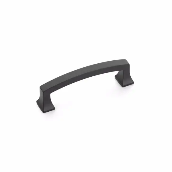 SCHAUB 526-MB Schaub  3-1/2" Center to Center Menlo Park Arched Cabinet Pull Matte Black Finish