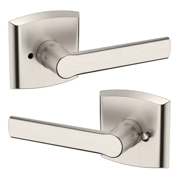 Baldwin 5485V056PRIV Privacy Preconfigured 5485V Lever with R026 Rose Lifetime Satin Nickel Finish