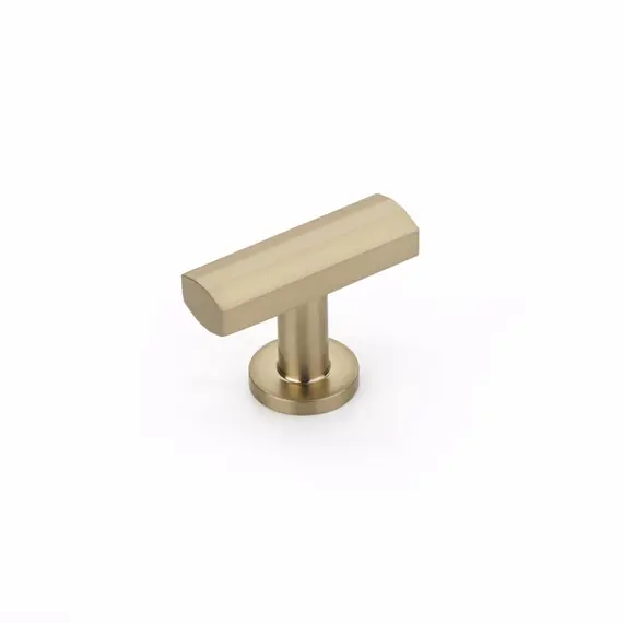 SCHAUB 552-SSB Schaub  Heathrow 1-3/4" T Cabinet Knob Signature Satin Brass Finish