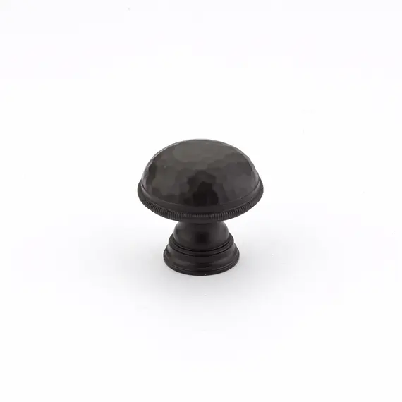 SCHAUB 571-10B Schaub  1-1/4" Atherton Hammered Knurled Edge Cabinet Knob Oil Rubbed Bronze Finish