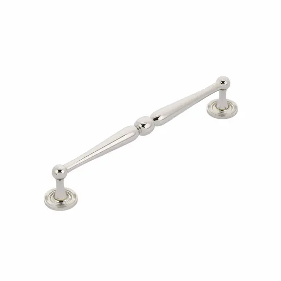 SCHAUB 577-PN Schaub  8" Center to Center Atherton Knurled Cabinet Pull Polished Nickel Finish