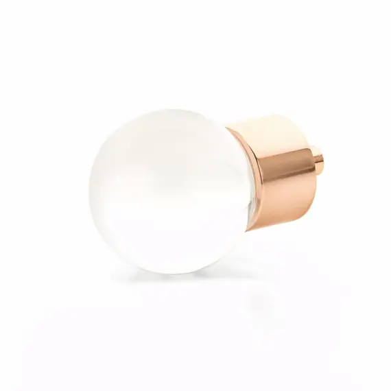 SCHAUB 59-PRG Schaub  City Lights Globe Glass Knob Polished Rose Gold Finish