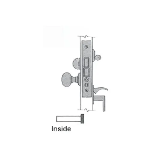 Baldwin 6020056L Left Hand Residential Entrance Handleset by Knob 2-3/4" Backset Mortise Lock Body Lifetime Satin Nickel Finish