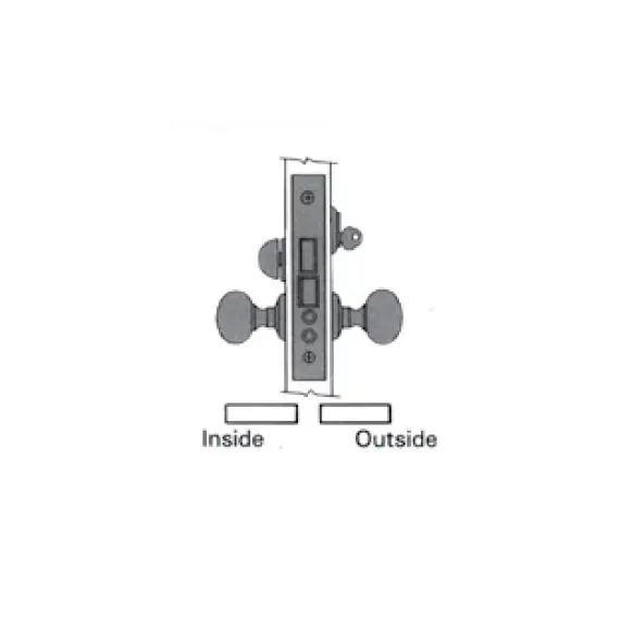 Baldwin 6075056RLS Right Hand Lever Strength Emergency Egress Entry Lever by Lever 2-3/4" Backset Mortise Lock Body Lifetime Satin Nickel Finish