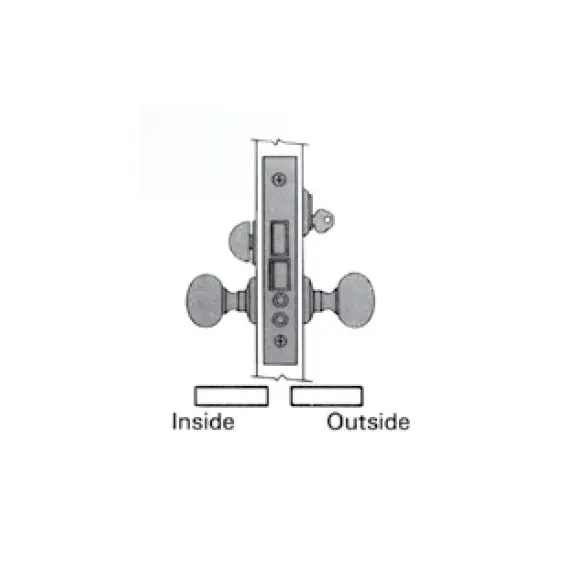 Baldwin 6301003LRLS Left Hand Reverse Lever Strength Entry / Apartment Lever by Lever 2-1/2" Backset Mortise Lock Body Lifetime Brass Finish