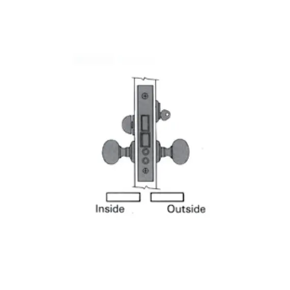 Baldwin 6375102RLS Right Hand Lever Strength Emergency Egress Entry Lever by Lever 2-1/2" Backset Mortise Lock Body Oil Rubbed Bronze Finish