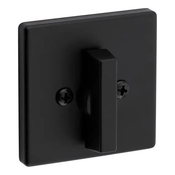 Kwikset 663SQT-514.DS One Sided Turn Square Deadbolt with RCAL Latch and Dual RCS and 5303 Full Lip Strike K3 Matte Black Finish