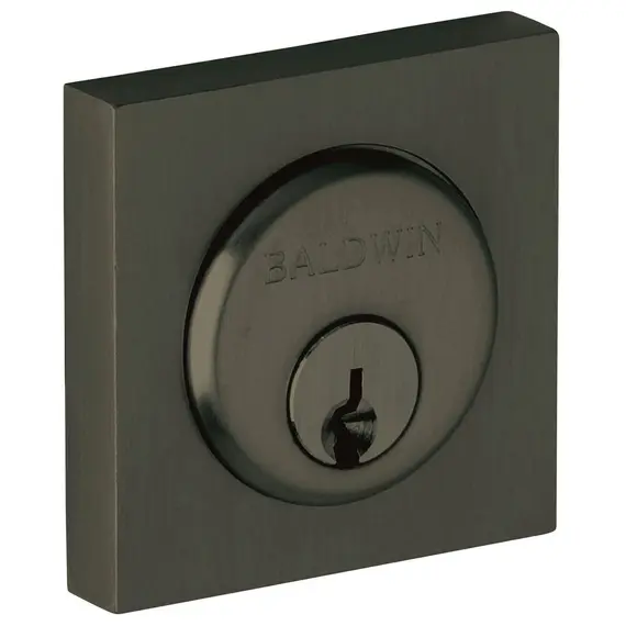 Baldwin 6743190 2" Contemporary Square Cylinder Collar Satin Black Finish