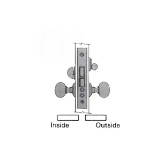 Baldwin 6800190LR Left Hand Reverse Entry / Apartment Lever x Lever 1-1/2" Backset Mortise Lock Body Satin Black Finish