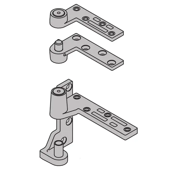 Ives Commercial 7215SET26DLH Left Hand 3/4" Offset Pivot Set 500 Pound Satin Chrome Finish