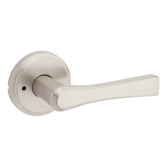 Kwikset 730KAL-15 Katella Lever Privacy Door Lock with 6AL Latch and RCS Strike Satin Nickel Finish