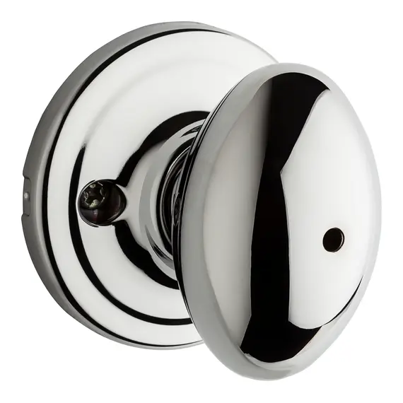 Kwikset 730L-26 Laurel Knob Privacy Door Lock with 6AL Latch and RCS Strike Bright Chrome Finish