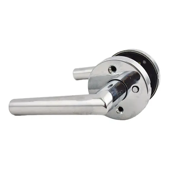 Kwikset 730MILRDT-26 Milan Lever with Round Rose Privacy Door Lock with 6AL Latch and RCS Strike Bright Chrome Finish