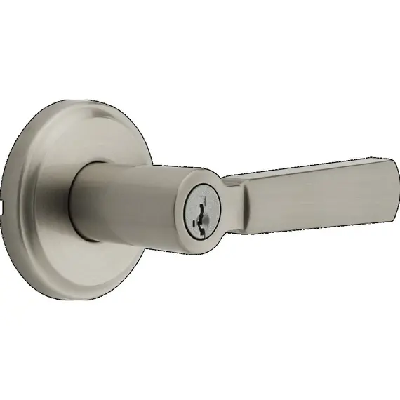 Kwikset 740PHL-15S Perth Lever Entry Door Lock SmartKey with 6AL Latch and RCS Strike Satin Nickel Finish