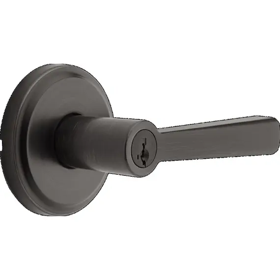 Kwikset 740TDL-11PS Trafford Lever Entry Door Lock SmartKey with 6AL Latch and RCS Strike Venetian Bronze Finish