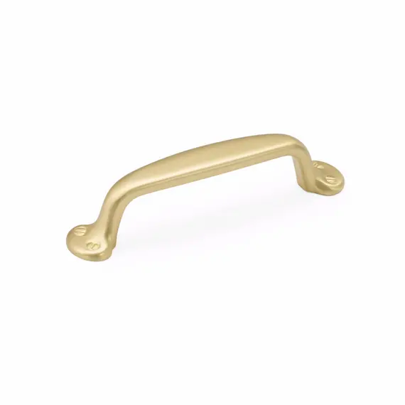 SCHAUB 742-SB Schaub  4" Center to Center Country Cabinet Pull Satin Brass Finish