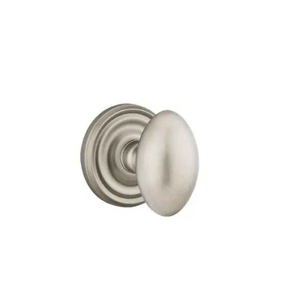 Emtek 8050EUS15A Egg Knob Dummy Pair with Regular Rose for 1-1/4" to 2" Door Pewter Finish