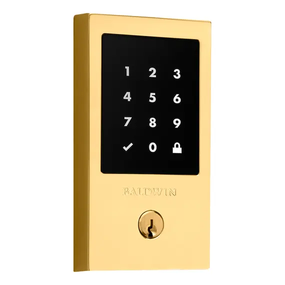 Baldwin 8225003 Stand Alone Minneapolis Touchscreen Deadbolt with Schlage C Keyway Lifetime Brass Finish