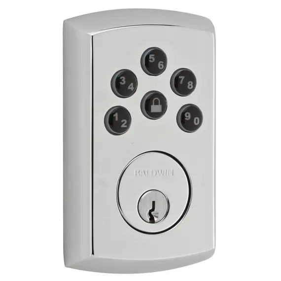 Baldwin 8285260AC1 Soho Keypad Entry Deadbolt - Batteries Not Included Bright Chrome Finish