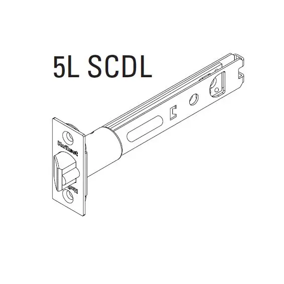 Kwikset 83014-017 5" Square Deadlatch for US26 Bright Chrome and US26D Satin Chrome Finish