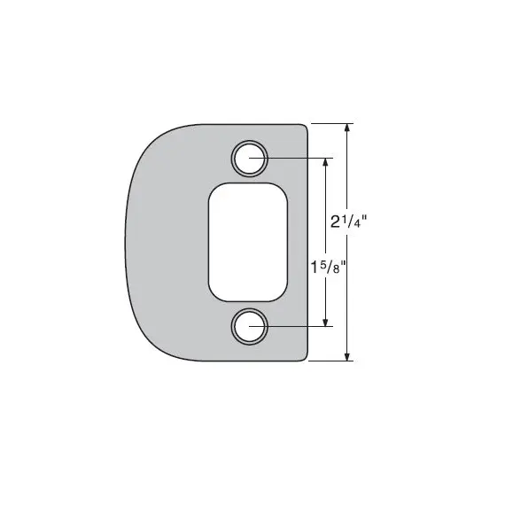 Kwikset 84638-002 Square Corner Deadbolt Full Lip Strike for US26 Bright Chrome and US26D Satin Chrome Finish