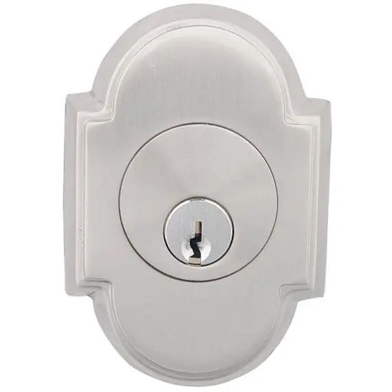 Emtek 8466US15 # 8 Single Cylinder Deadbolt for 1-3/8" to 2-1/8" Door Satin Nickel Finish