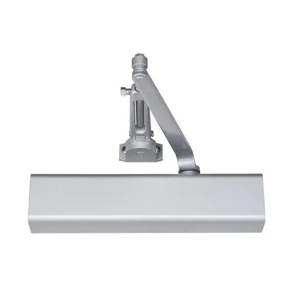 Norton Closers 8501H689 Adjustable Hold Open Surface Mount Door Closer with Full Cover and Sex Nuts Aluminum Finish