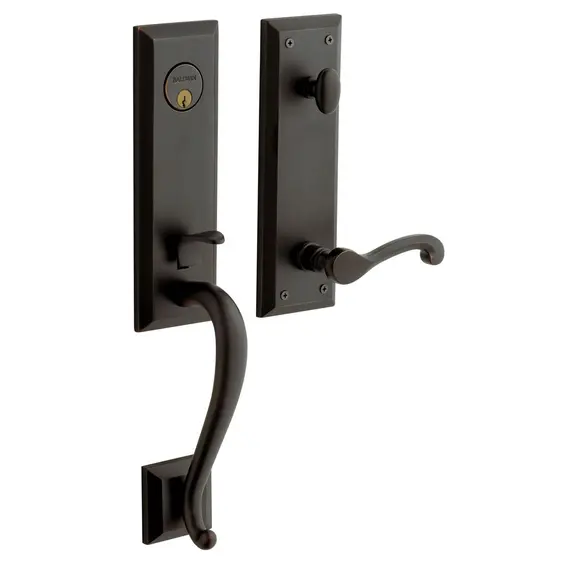 Baldwin 85355102LENT Stonegate Emergency Egress Left Hand Single Cylinder Tubular Handleset Oil Rubbed Bronze Finish