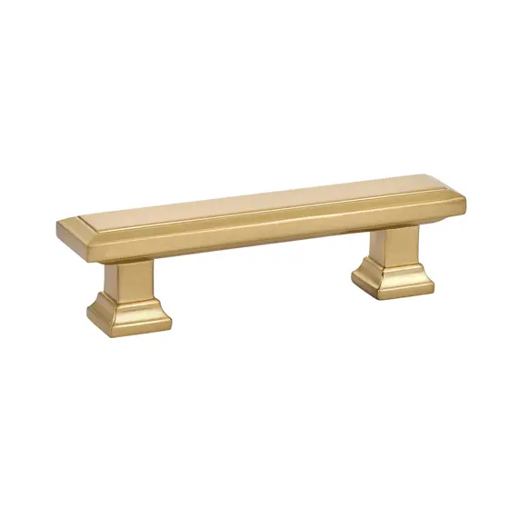 Emtek 86299US4 Geometric Rectangular Cabinet Pull with 3" Center to Center Satin Brass Finish