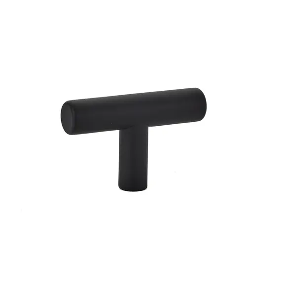 Emtek 86357US19 Brass Bar 2" Cabinet Knob Flat Black Finish