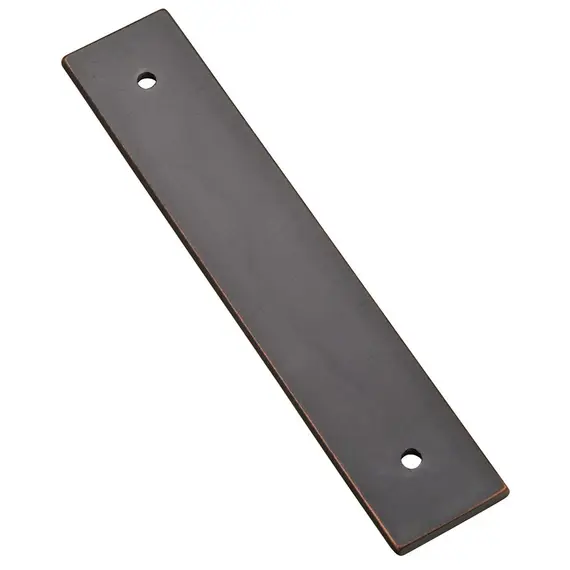 Emtek 86435US10B Art Deco Rectangular Backplate for Cabinet Pull with 4" Center to Center Oil Rubbed Bronze Finish