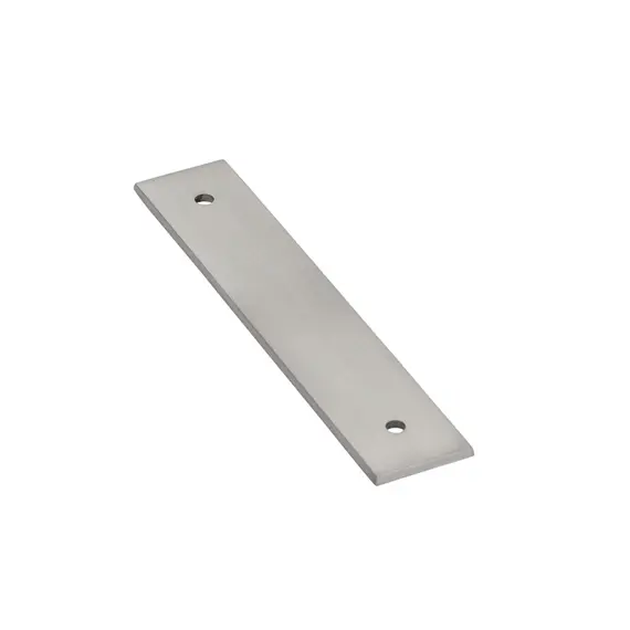 Emtek 86435US15 Art Deco Rectangular Backplate for Cabinet Pull with 4" Center to Center Satin Nickel Finish