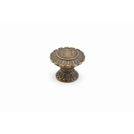 SCHAUB 936-MBR Schaub  1-1/4" French Court Cabinet Knob Monticello Brass Finish