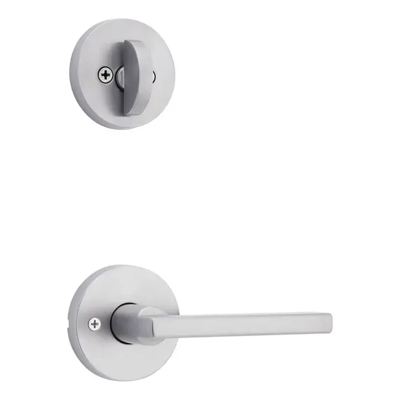 Kwikset 966HFLRDT-26D.UNIV Halifax Lever with Round Rose Interior Single Cylinder Handleset Trim for Both 800 and 687 Series Handlesets Satin Chrome Finish