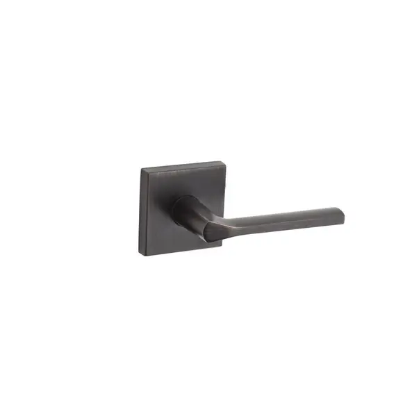 Kwikset 968LSLSQT-11P Lisbon Lever with Square Rose Interior Dummy Handleset Trim Venetian Bronze Finish