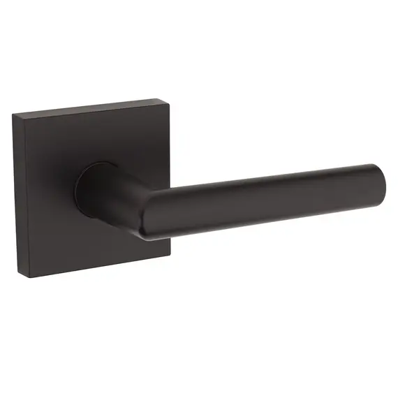 Kwikset 971MILSQT-514 Single Cylinder Interior Milan Lever Trim with Square Rose Matte Black Finish