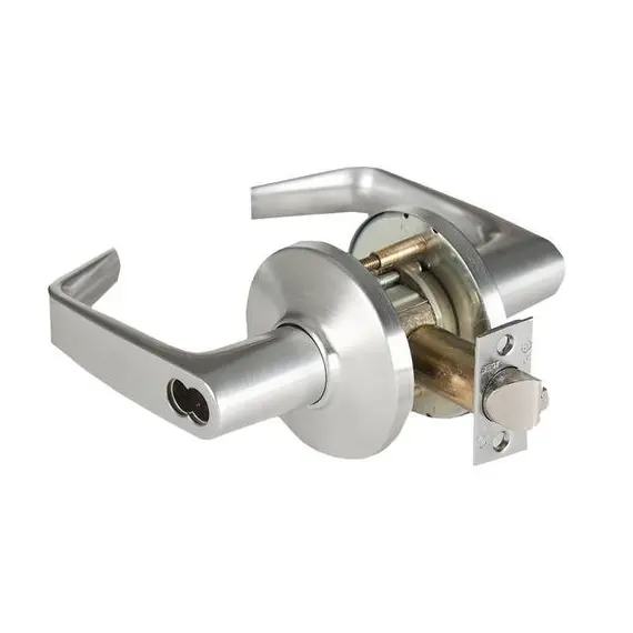 Best 9K37IN15DS3626 9K Series 2-3/4" Backset 7 Pin Intruder 15 Lever and D Rose with ANSI Strike Less Core Satin Chrome Finish