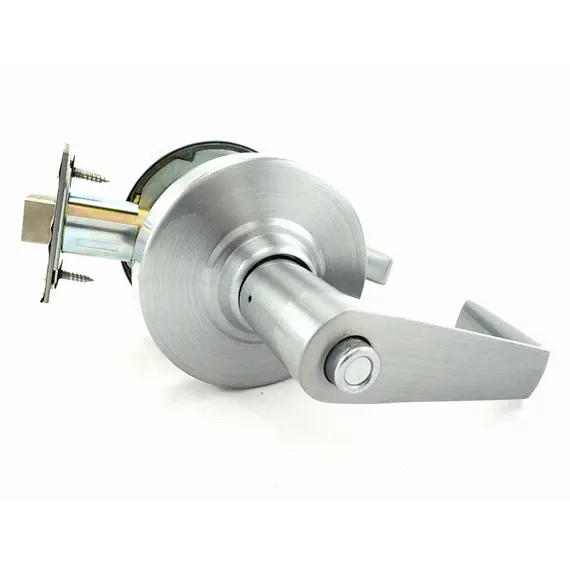 Schlage Commercial ALX40SAT626AM ALX Series Grade 2 Privacy Saturn Lever Lock with 47267038 2-3/4" Springlatch and 47267101 ANSI Strike Antimicrobial Satin Chrome Finish