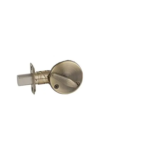 Schlage Commercial B580609 Grade 2 Turn Only Deadbolt with 12287 Latch and 10094 Strike Antique Brass Finish