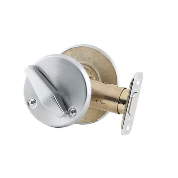 Schlage Commercial B581626 Grade 2 Turn by Blank Plate Deadbolt with 12287 Latch and 10094 Strike Satin Chrome Finish