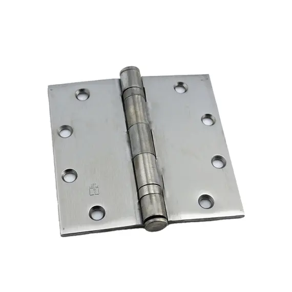 Hager BB1191532DEA 5" x 5" Full Mortise Standard Weight Ball Bearing Hinge Satin Stainless Steel Finish