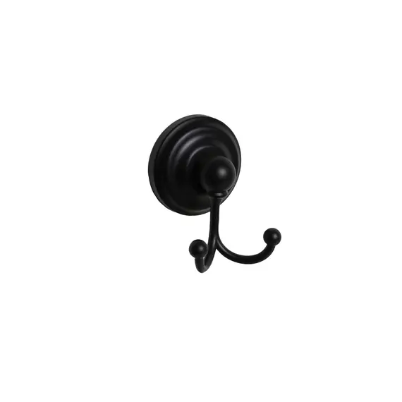 PAMEX BC7BL22 Pamex  Ventura Collection Double Robe Hook Matte Black Finish